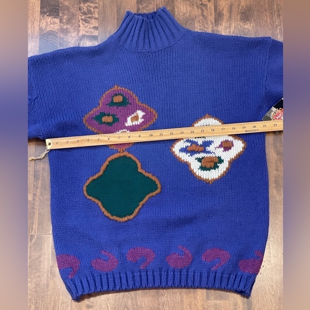 Vintage purple with patterns sweater | vintage woman’s sweater | vgt sweater - Picture 10 of 13